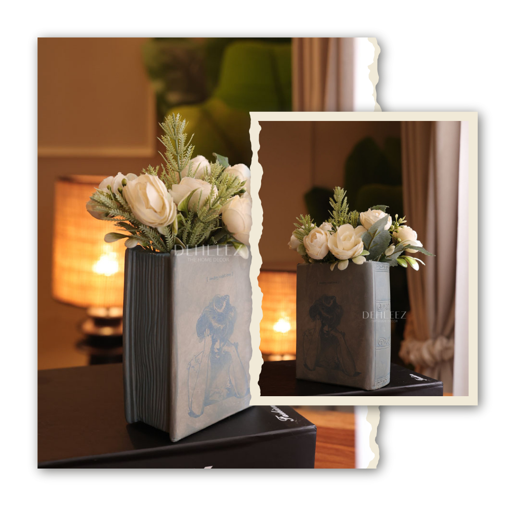 Exclusive Book Shaped Vase with Flowers