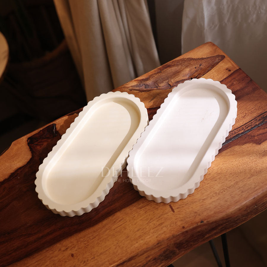 Stripe Oval Tray