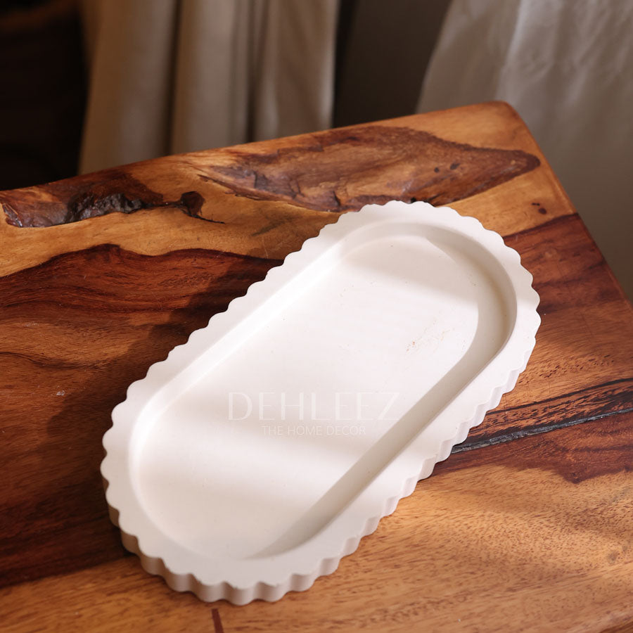 Stripe Oval Tray