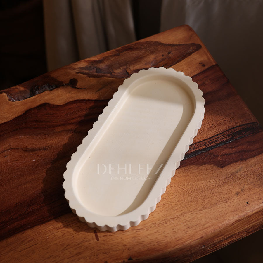 Stripe Oval Tray