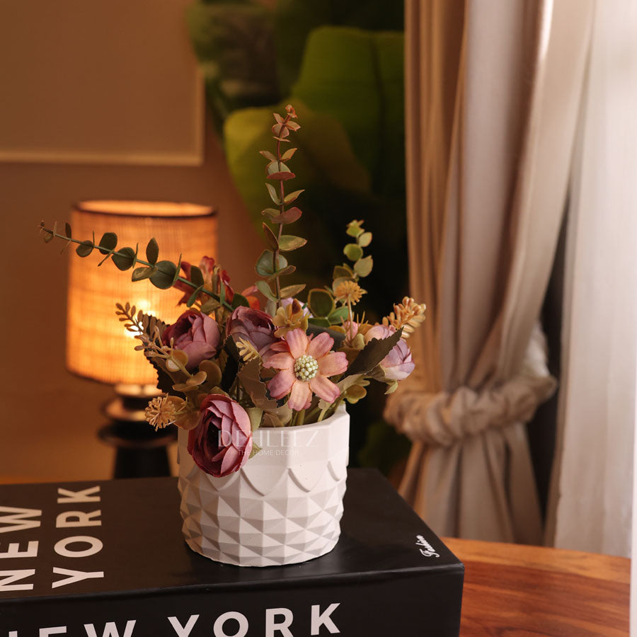 Pine Pot with Flowers