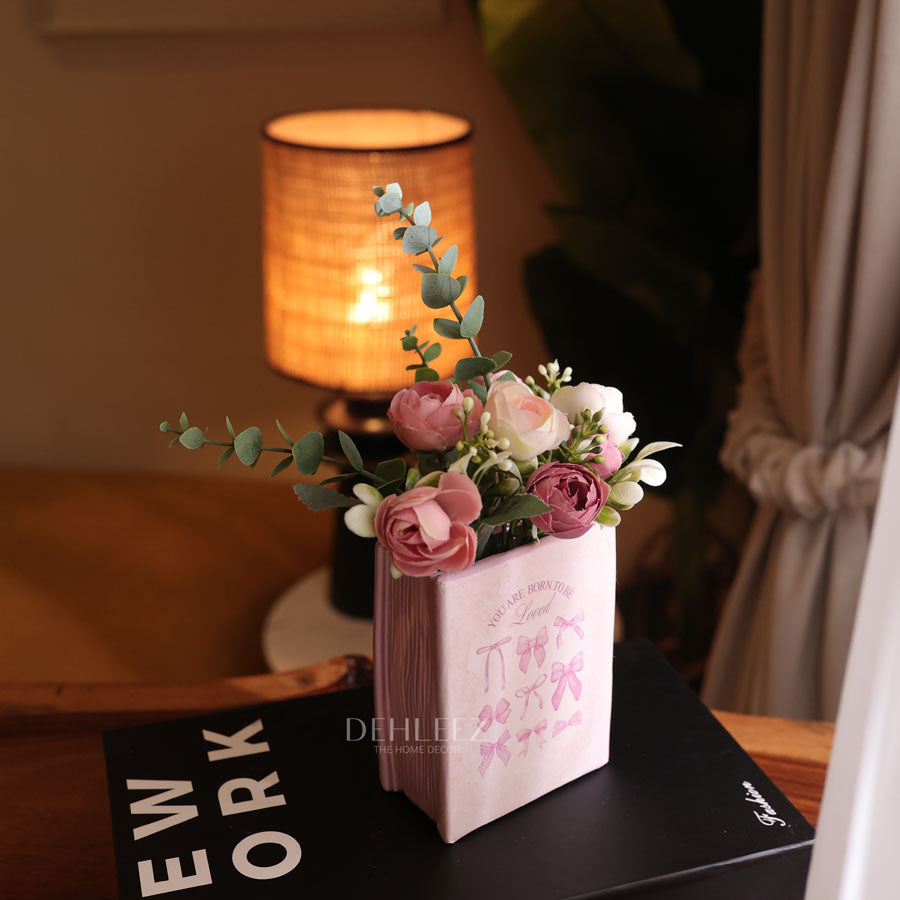Exclusive Book Shaped Vase with Flowers