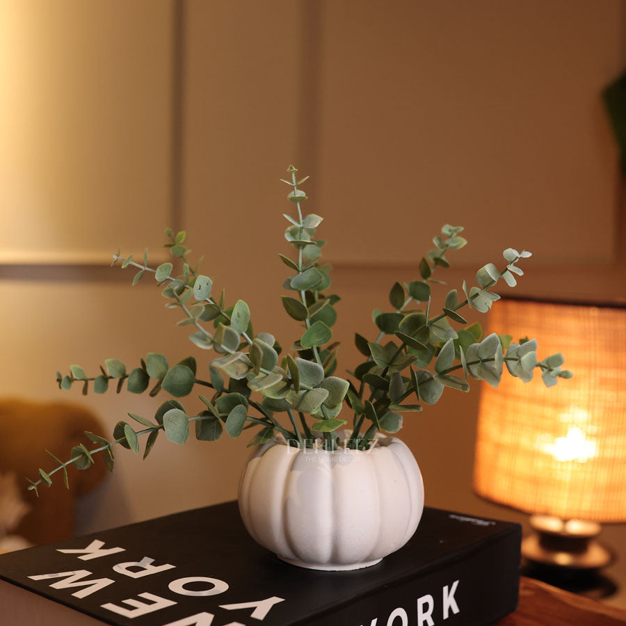 Pumpkin Pot with Plant