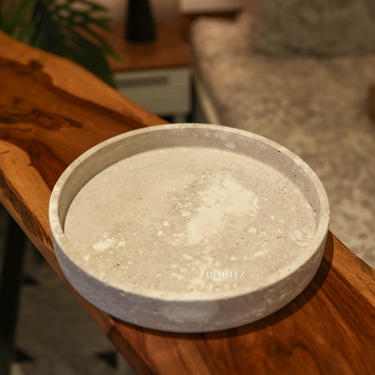 StoneAura Grey Travertine Tray