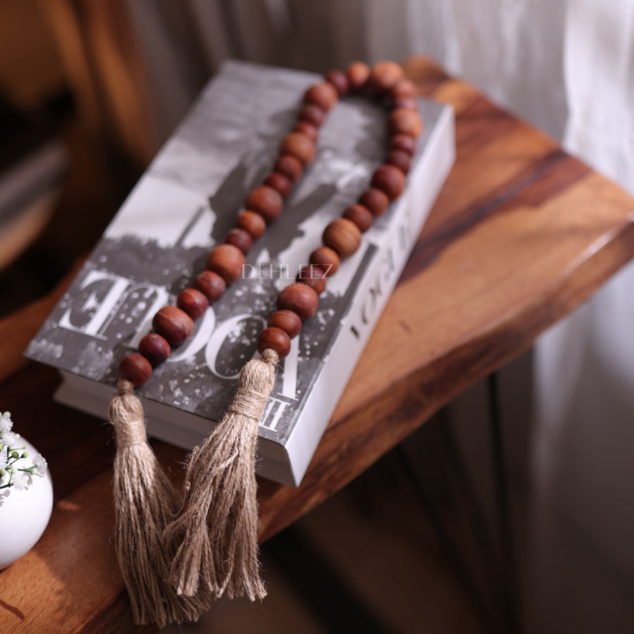 Dark Wooden Beaded String