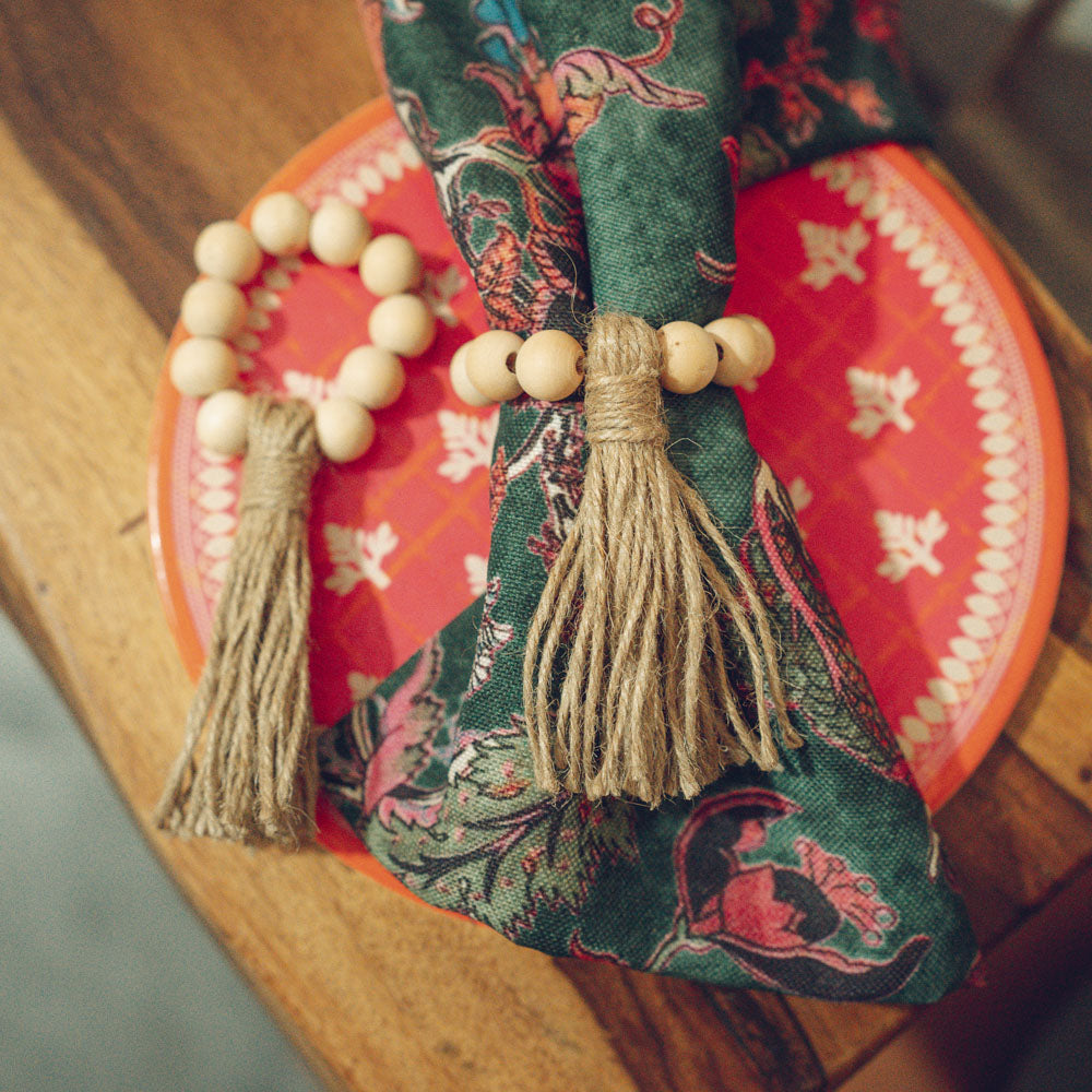 Napkin Wooden beads holder