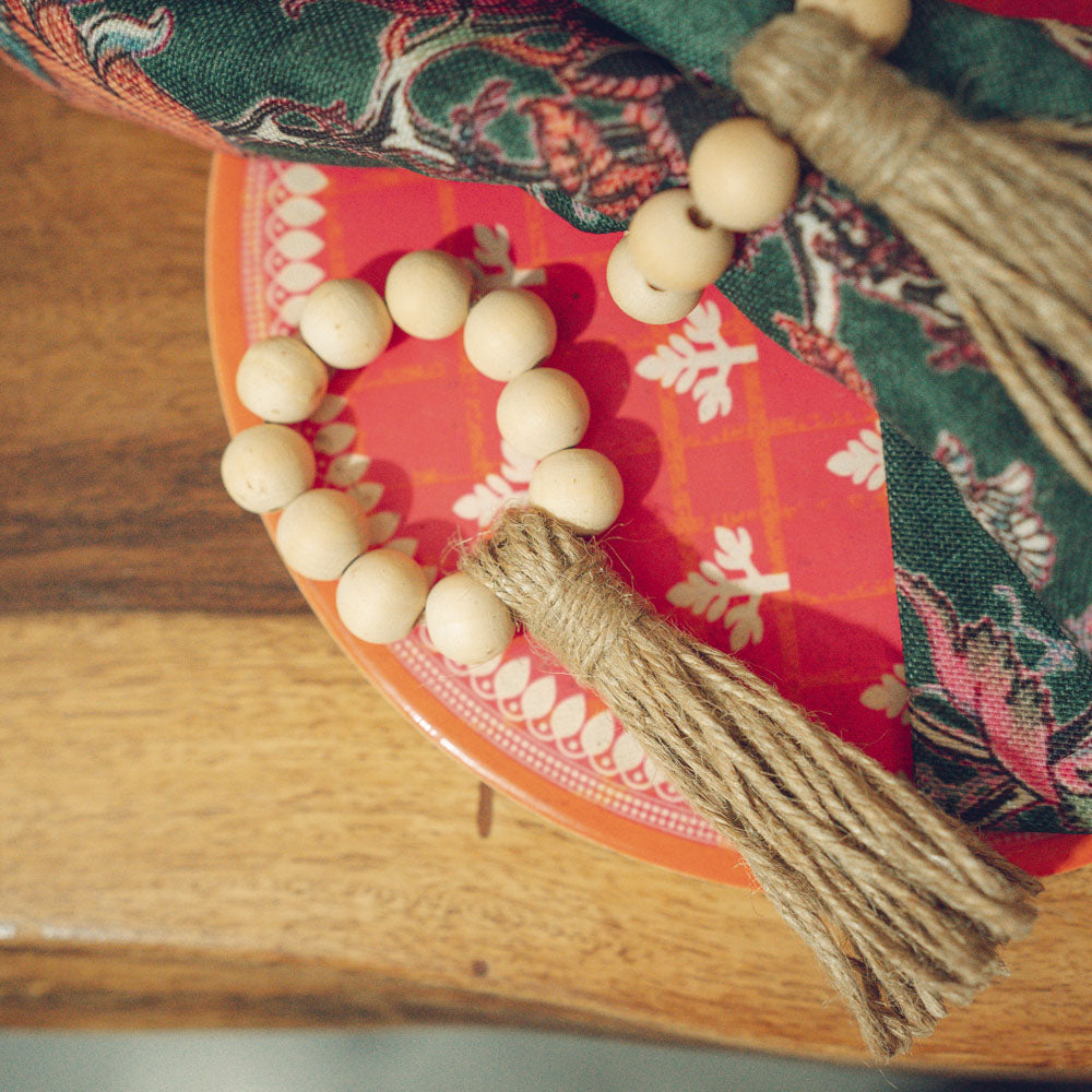 Napkin Wooden beads holder