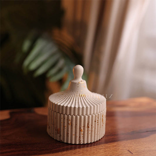 Stripe Pot with Lid