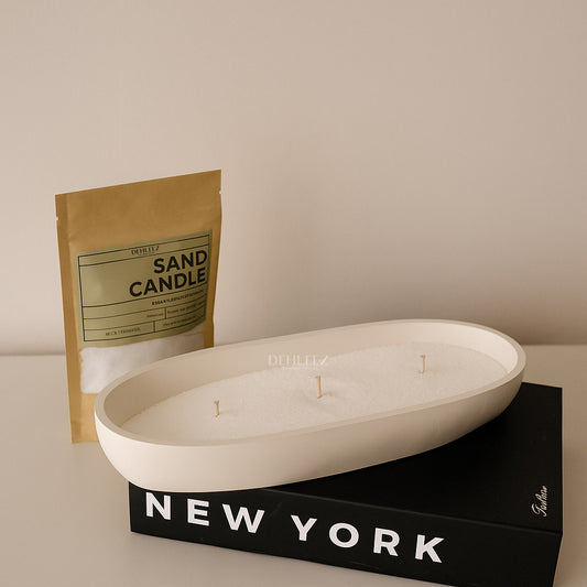 Sand Candle with Boat Bowl