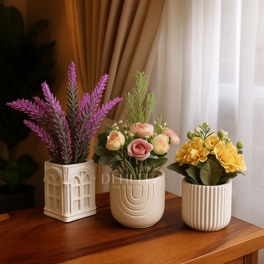 Elegant Pots with Flowers