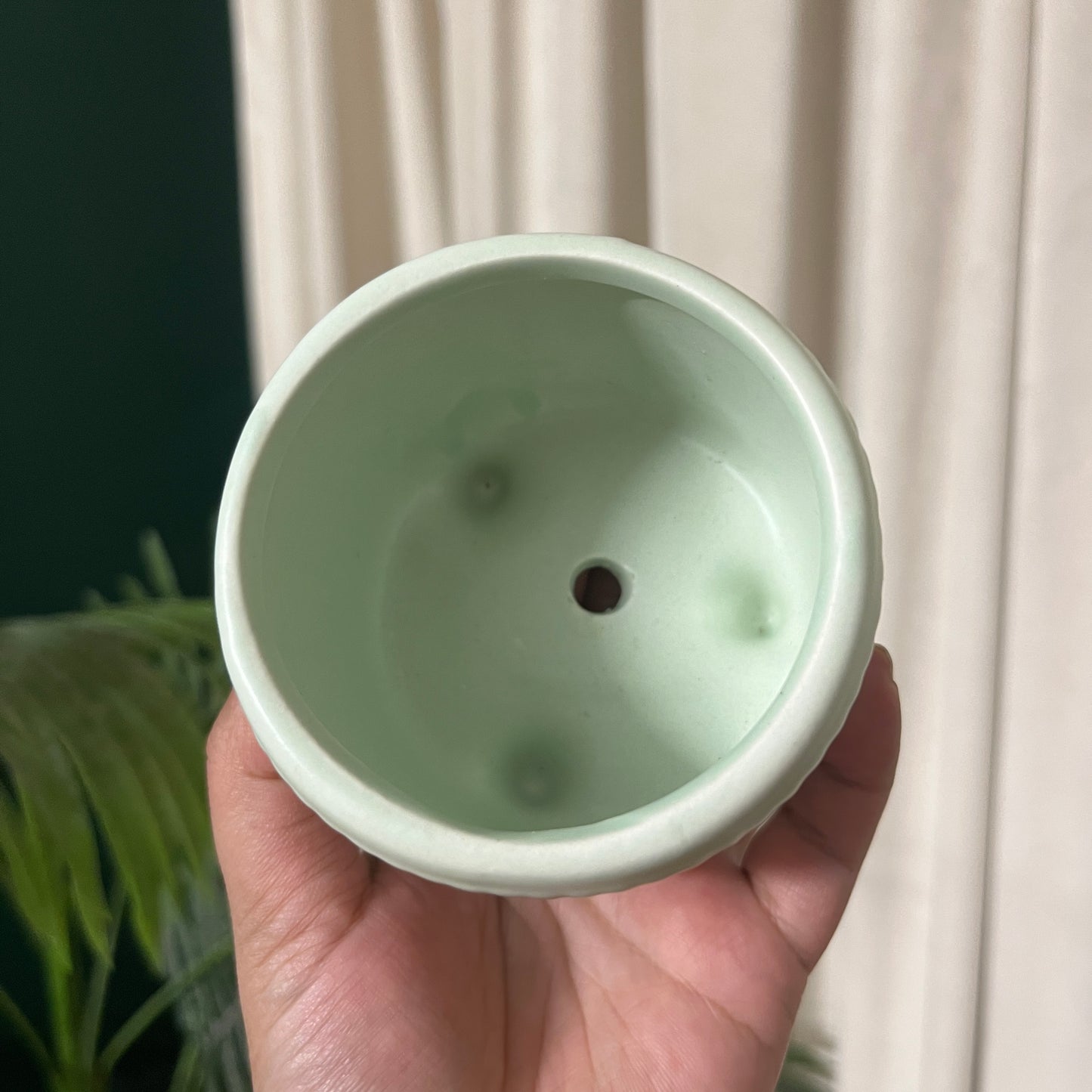 Ceramic Stripped flower pot
