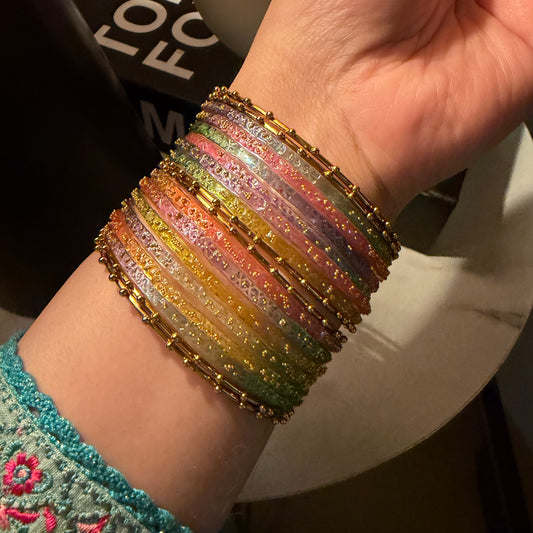 Viral kashmiri/raindrop bangle set