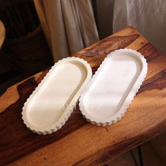Stripe Oval Tray