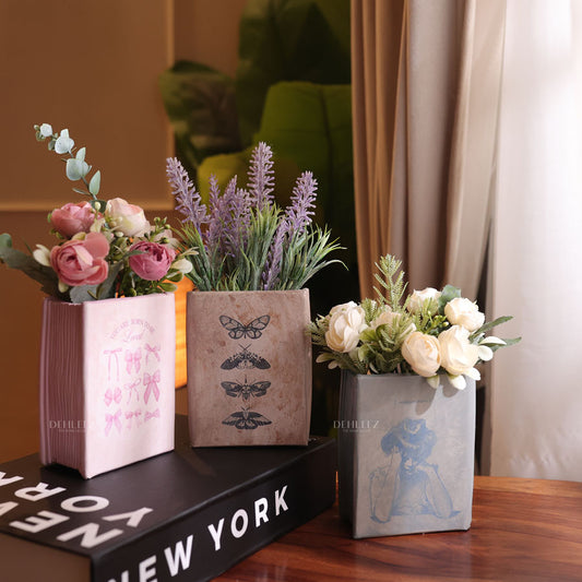 Exclusive Book Shaped Vase with Flowers