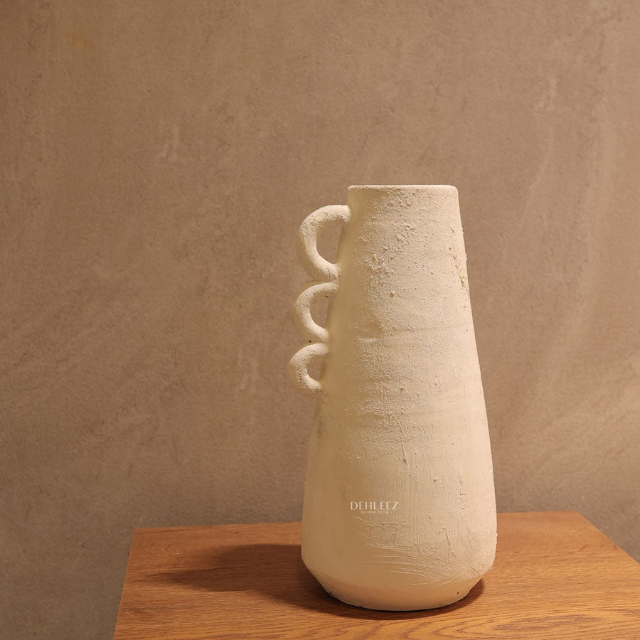 Sora Loop Terracotta Textured Vase (Advance Payment)