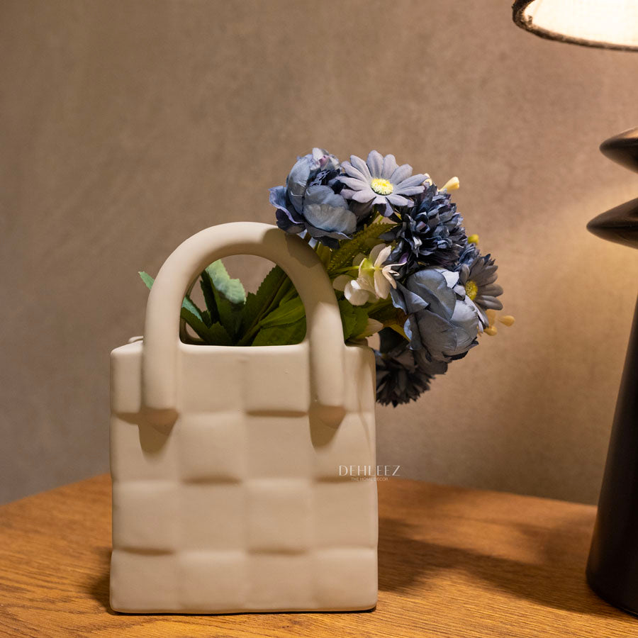 Ceramic Handbag Style Flower Vase