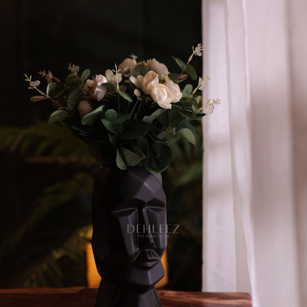 Ceramic Black Nordic Style Abstract Vase