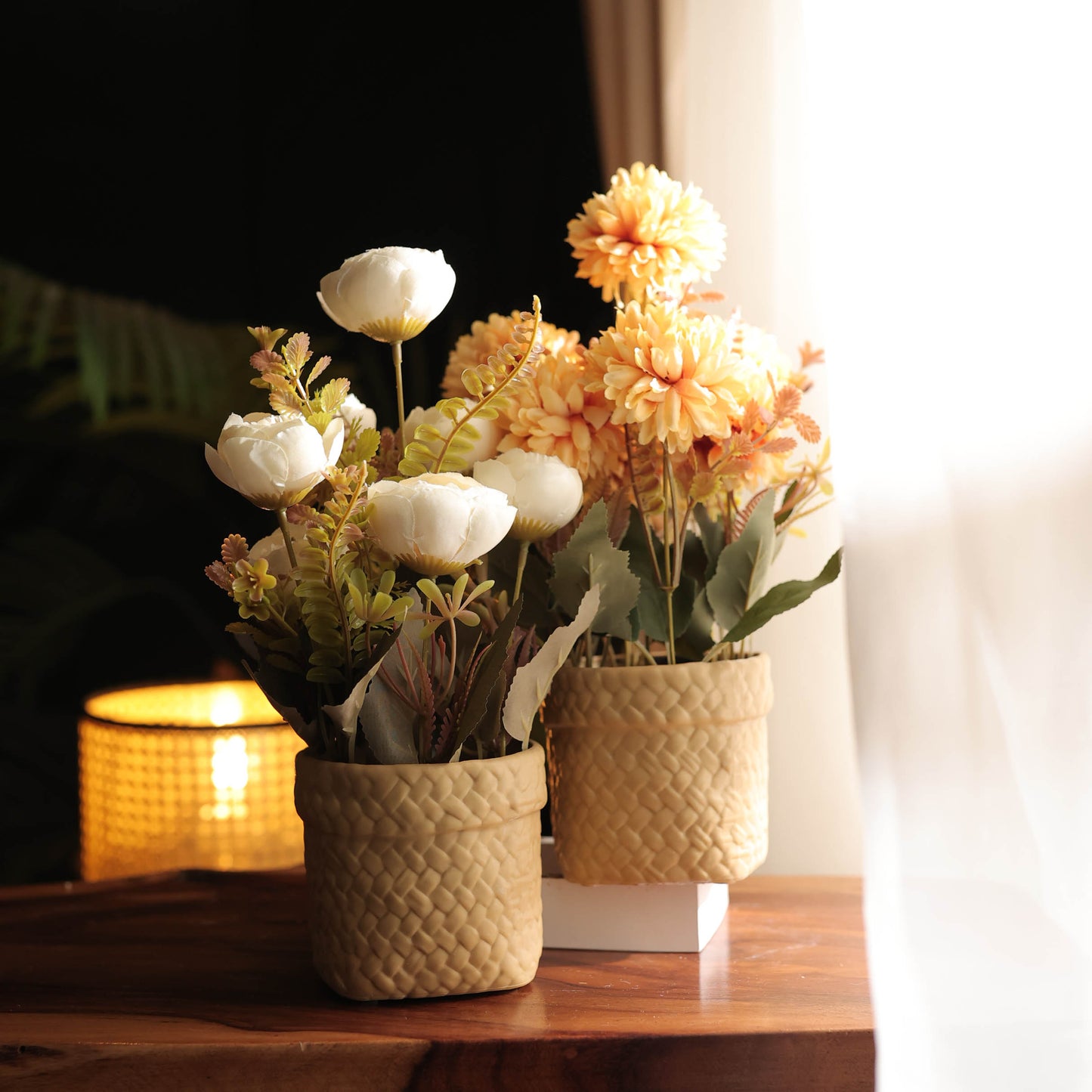 Knitted Flower Basket