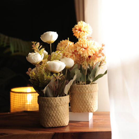 Knitted Flower Basket