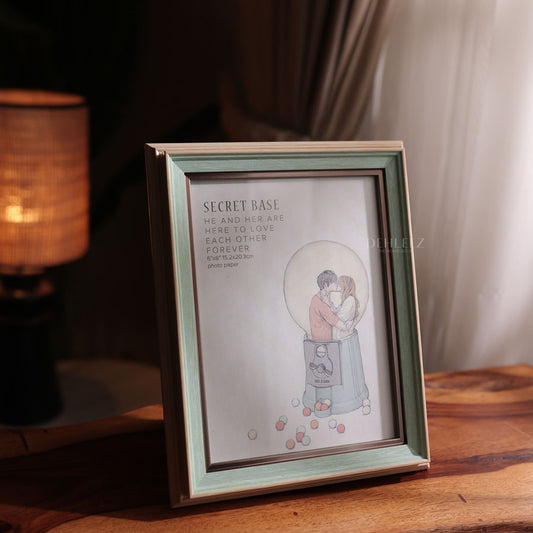 SeaGreen with Oak Photo Frame