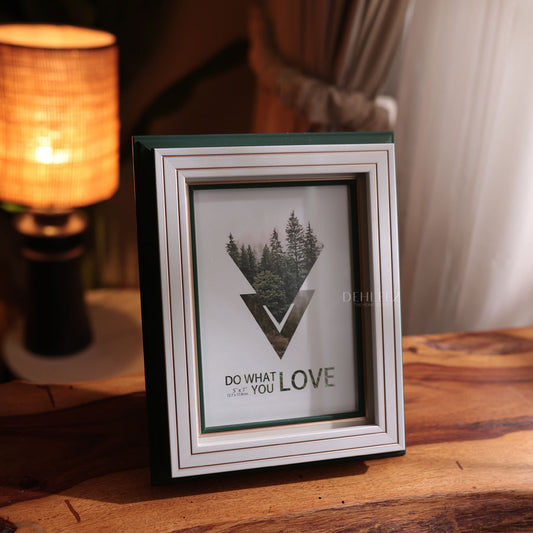 Green White Edge Photo Frames