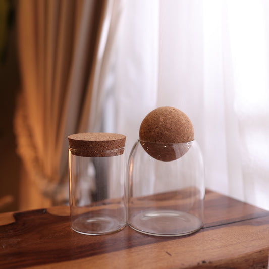 Glass Jar with Cork Head Multipurpose