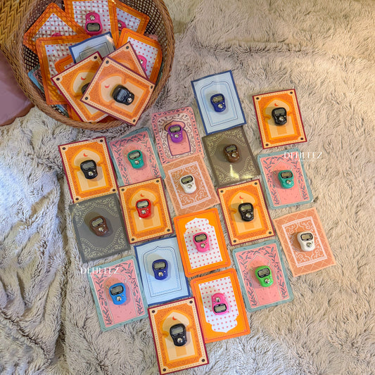 Tasbeeh Counter with Prayer Mat Cards