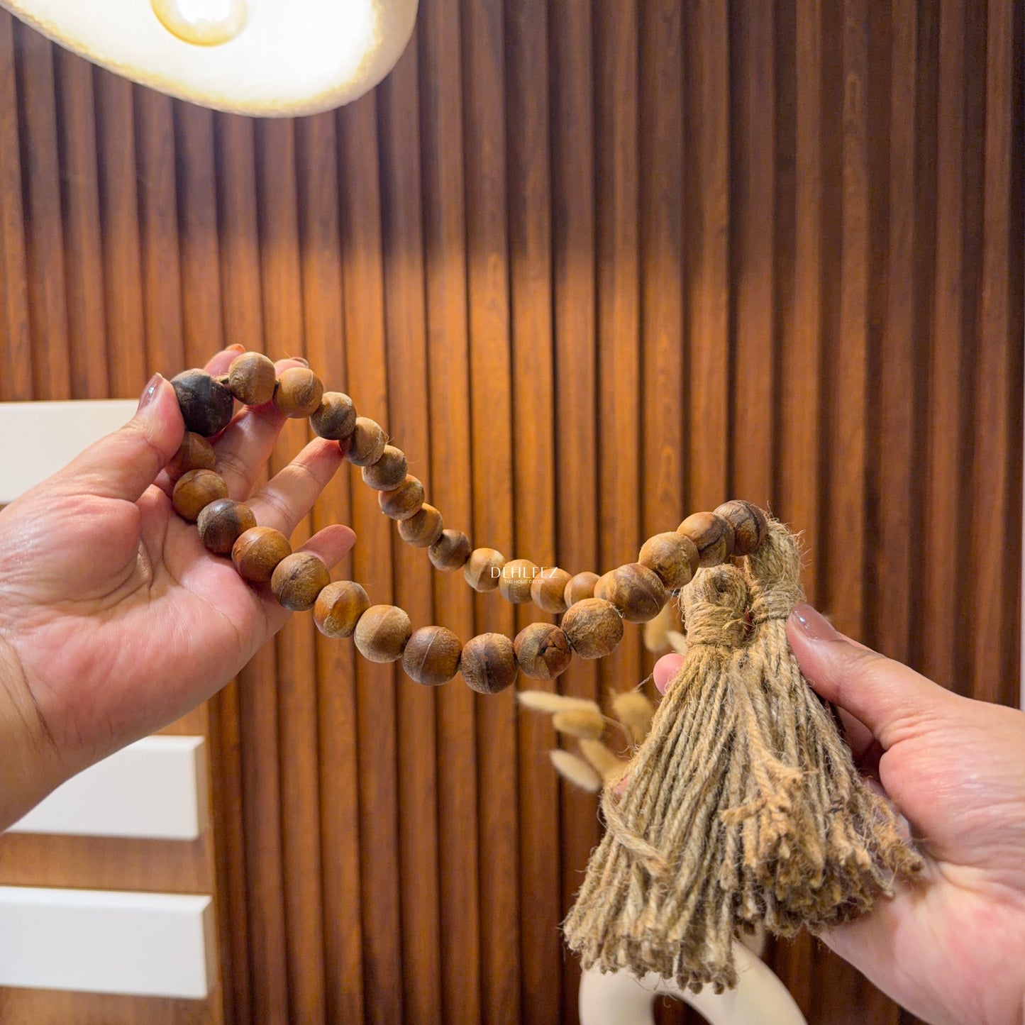 Dark Wooden Beaded String