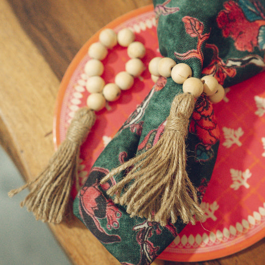 Napkin Wooden beads holder