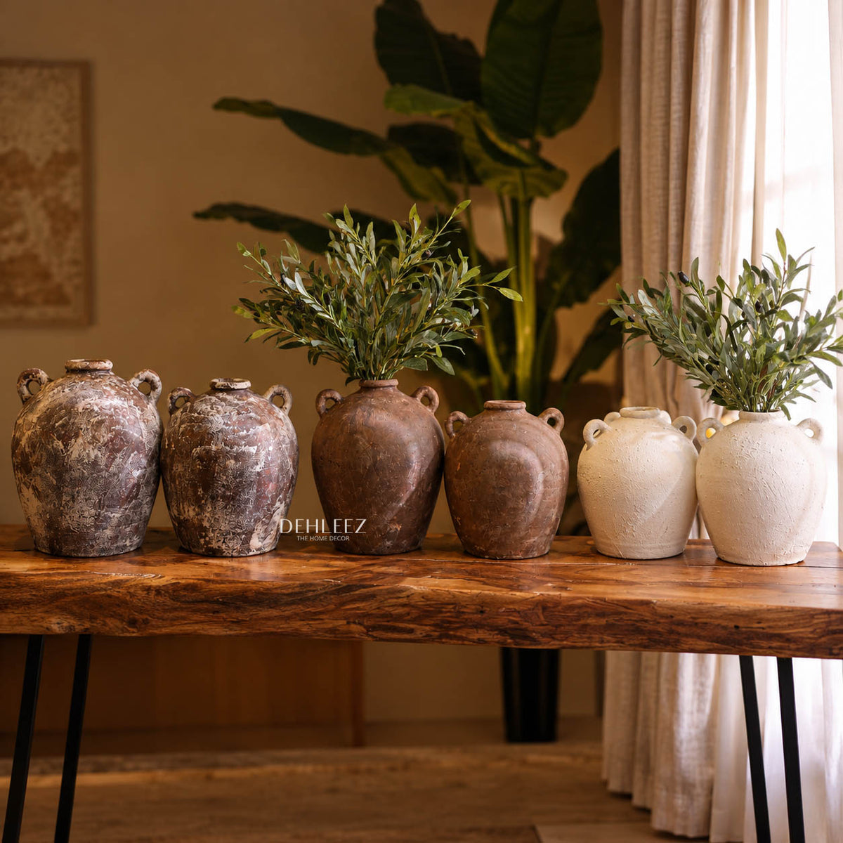 Rustic Amphora Vase Collection